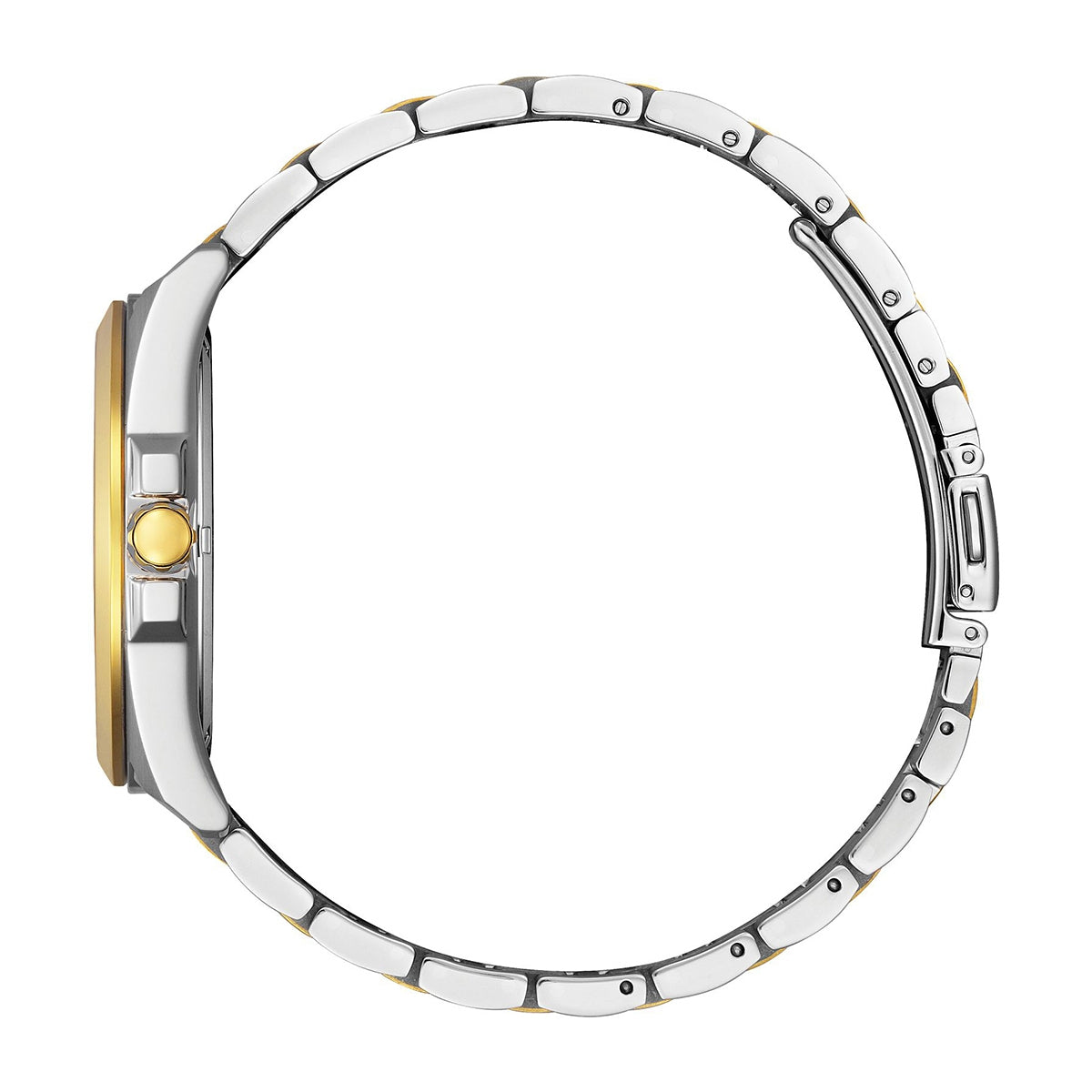 Citizen Peyten Eco-Drive Two-Tone Stainless Steel Watch with Silver Dial close-up detail
