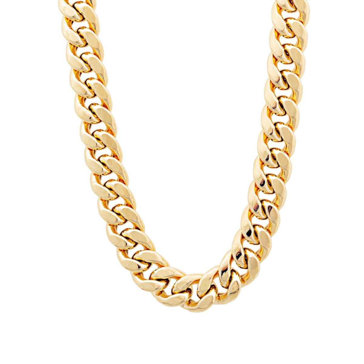 11mm 24-inch Miami Cuban Chain in 14K Yellow Gold
