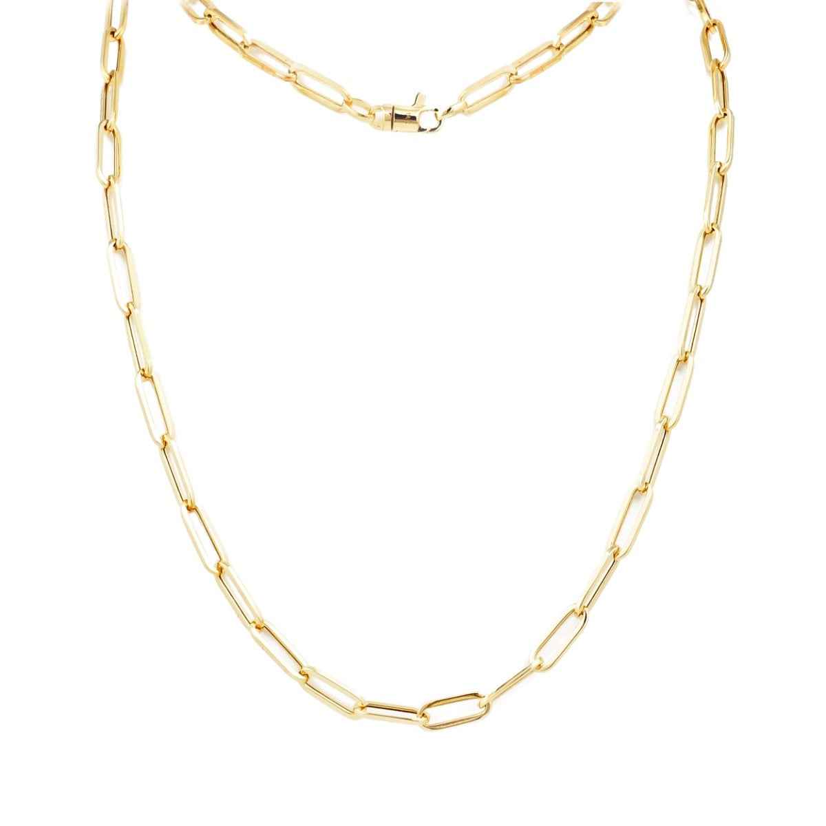 4.5mm 20-inch Paperclip Chain Necklace in 14K Yellow Gold