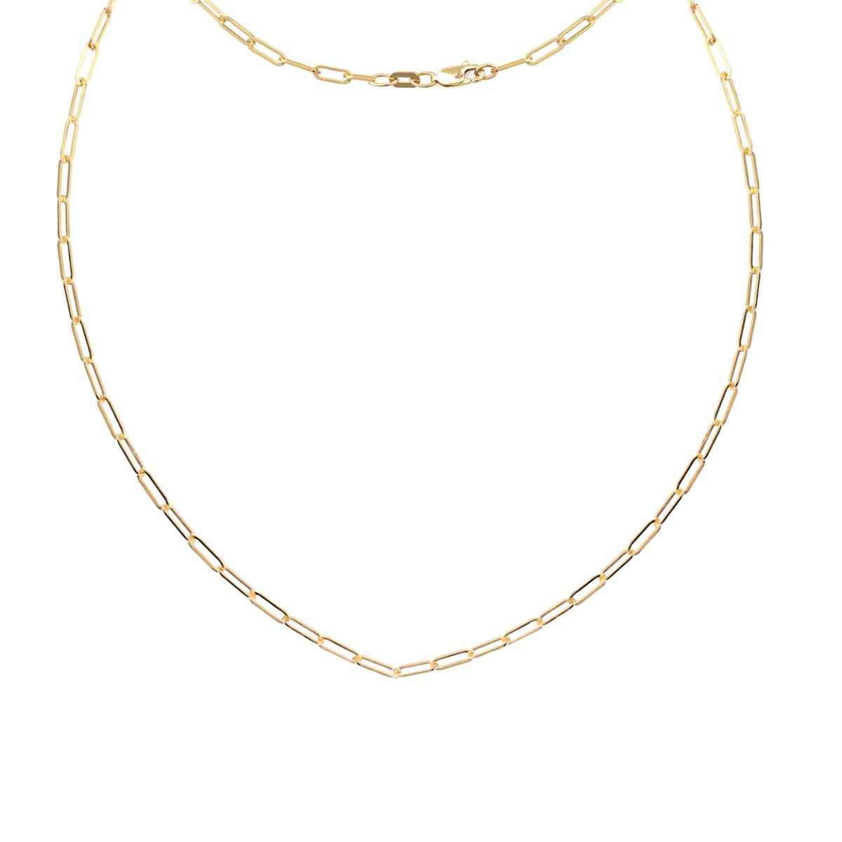 2.5mm 18-inch Paperclip Chain Necklace in 10K Yellow Gold
