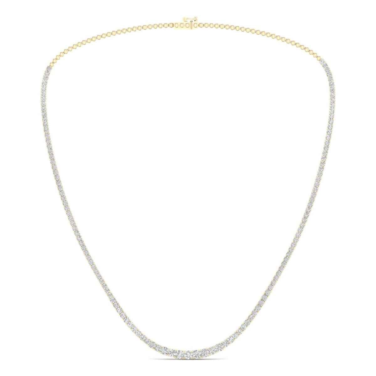 Adamante 9 ct. tw. Lab-Grown Diamond 18-inch Riviera Necklace in 14K Yellow Gold