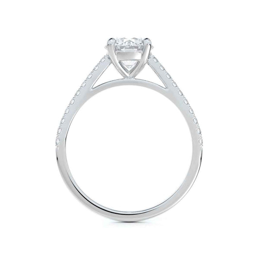 Forevermark 5/8 ct. tw. Round Brilliant Diamond Engagement Ring in 14K White Gold close-up detail