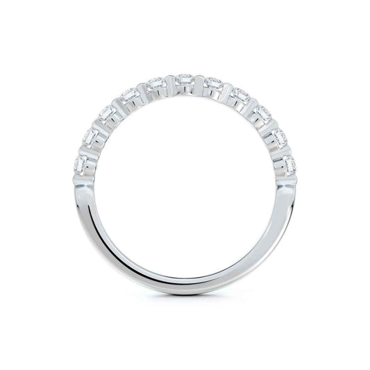 Forevermark 1 ct. tw. 11-Stone Shared Prong Diamond Wedding Band in 14K White Gold close-up detail