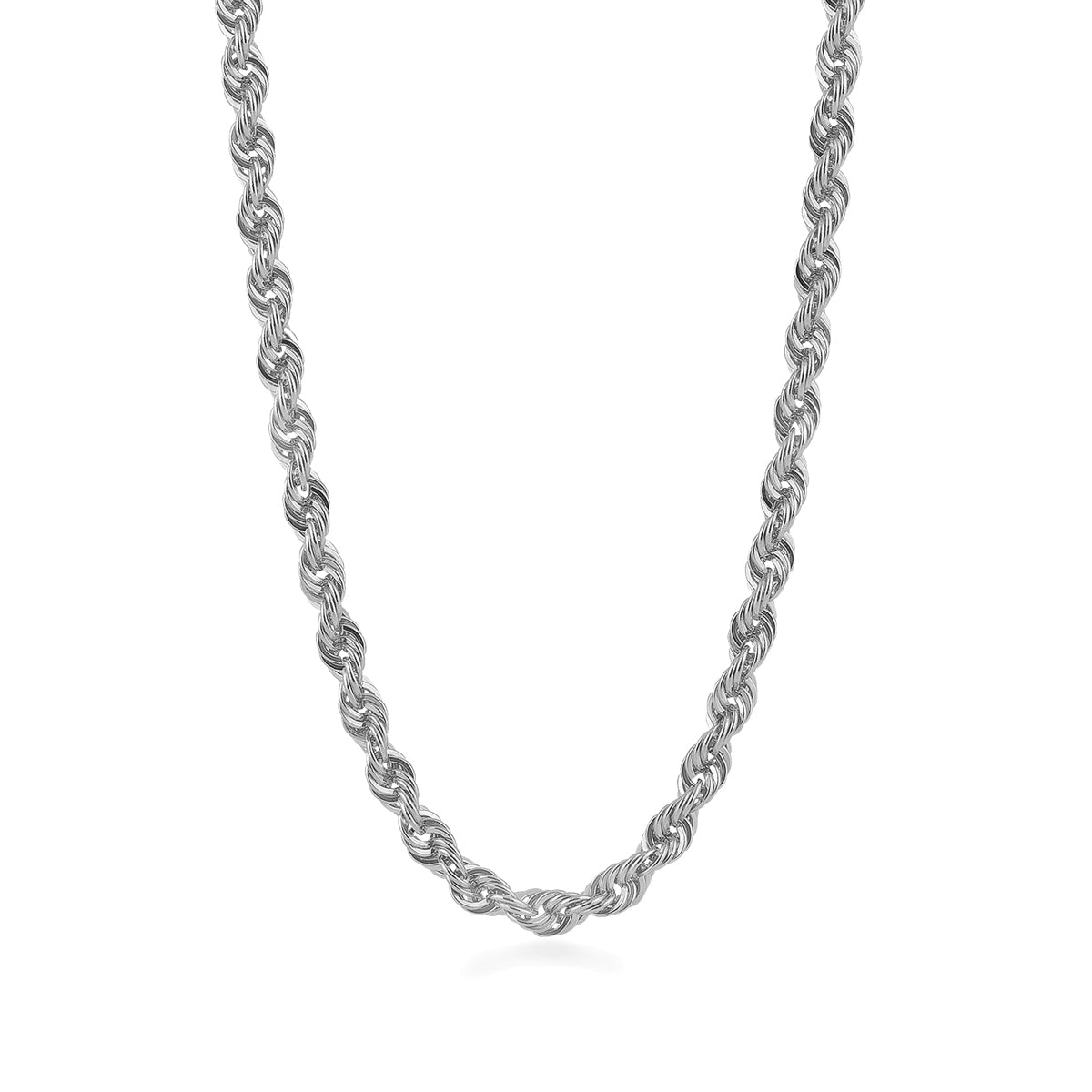 4.3mm 24-inch Rope Chain in Sterling Silver