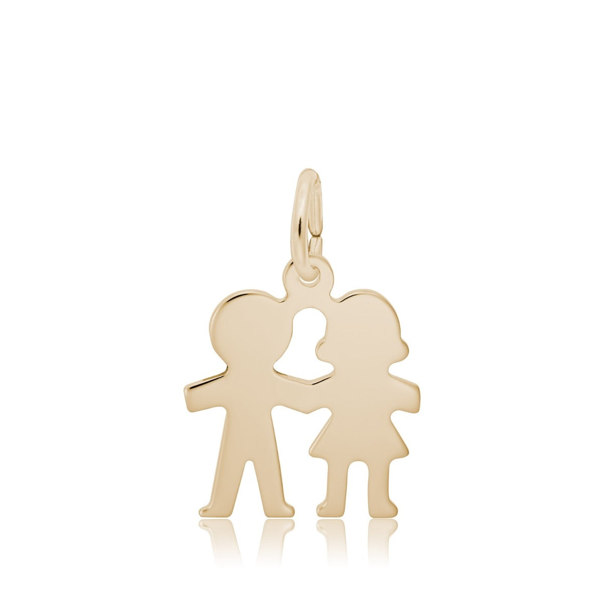 Boy & Girl Charm in 14K Yellow Gold