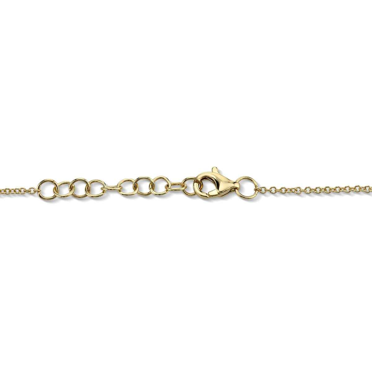 Shy Creation 1/20 ct. tw. Diamond Pave Diamond-Shaped Bracelet in 14K Yellow Gold close-up detail