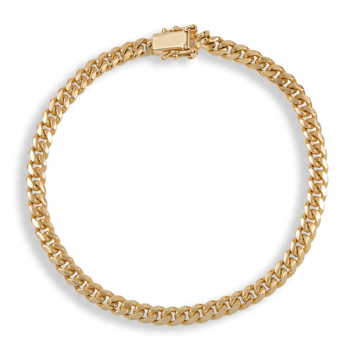 5mm 8.5-inch Solid Miami Cuban Chain Bracelet in 10K Yellow Gold