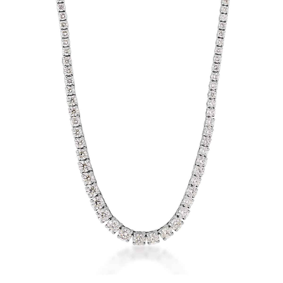 10 ct. tw. Diamond 17-inch Riviera Necklace in 14K White Gold