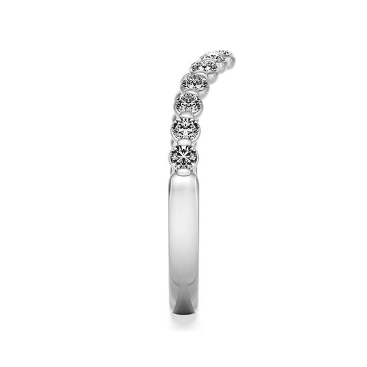 My Caroline 1/4 ct. tw. Diamond Curved Band in 14K White Gold side profile