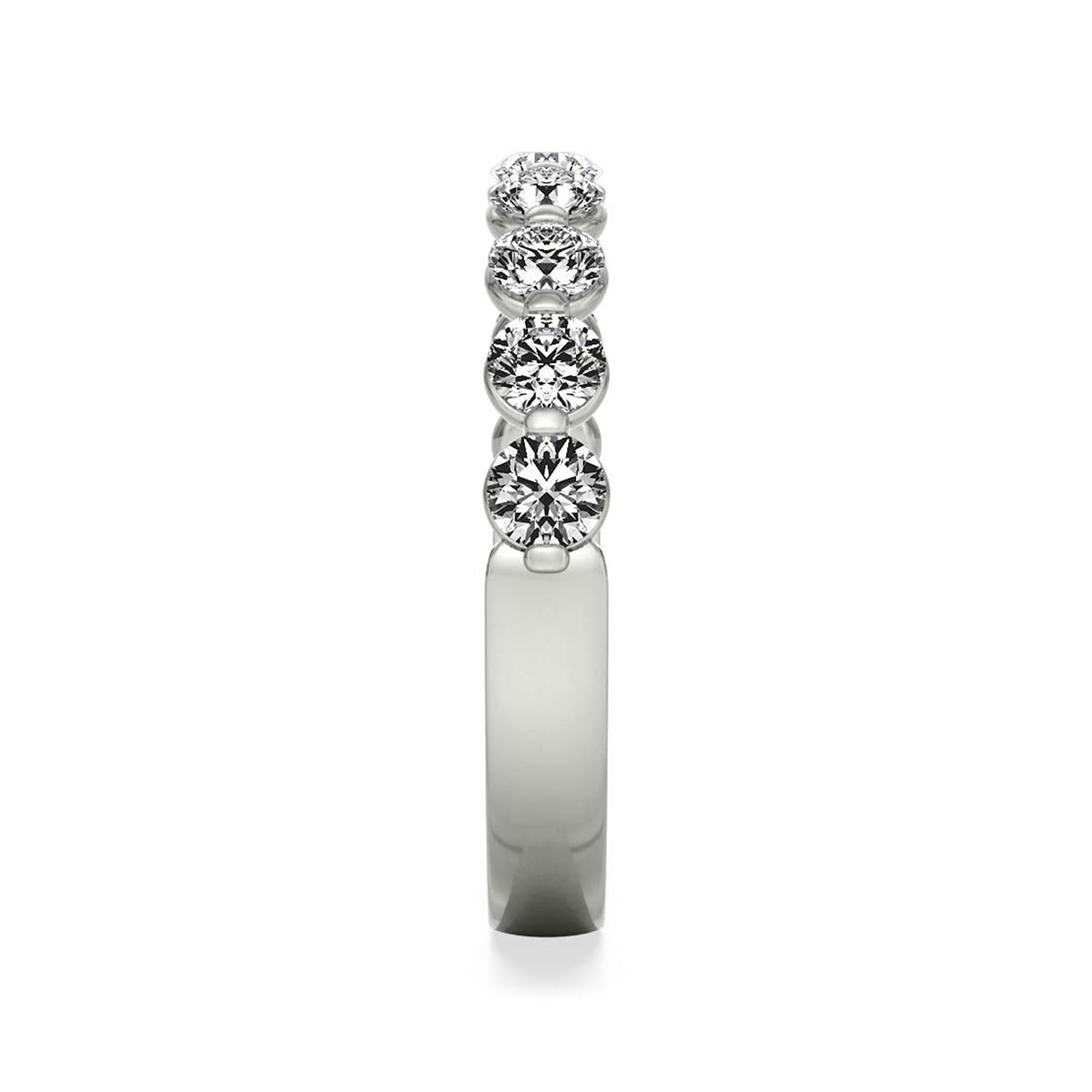 My Caroline 1 ct. tw. Diamond 9-Stone Anniversary Band in 14K White Gold side profile