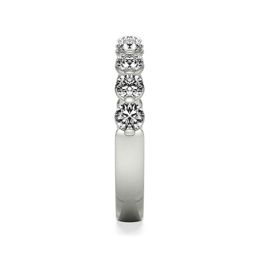 My Caroline 1 ct. tw. Diamond 9-Stone Anniversary Band in 14K White Gold side profile