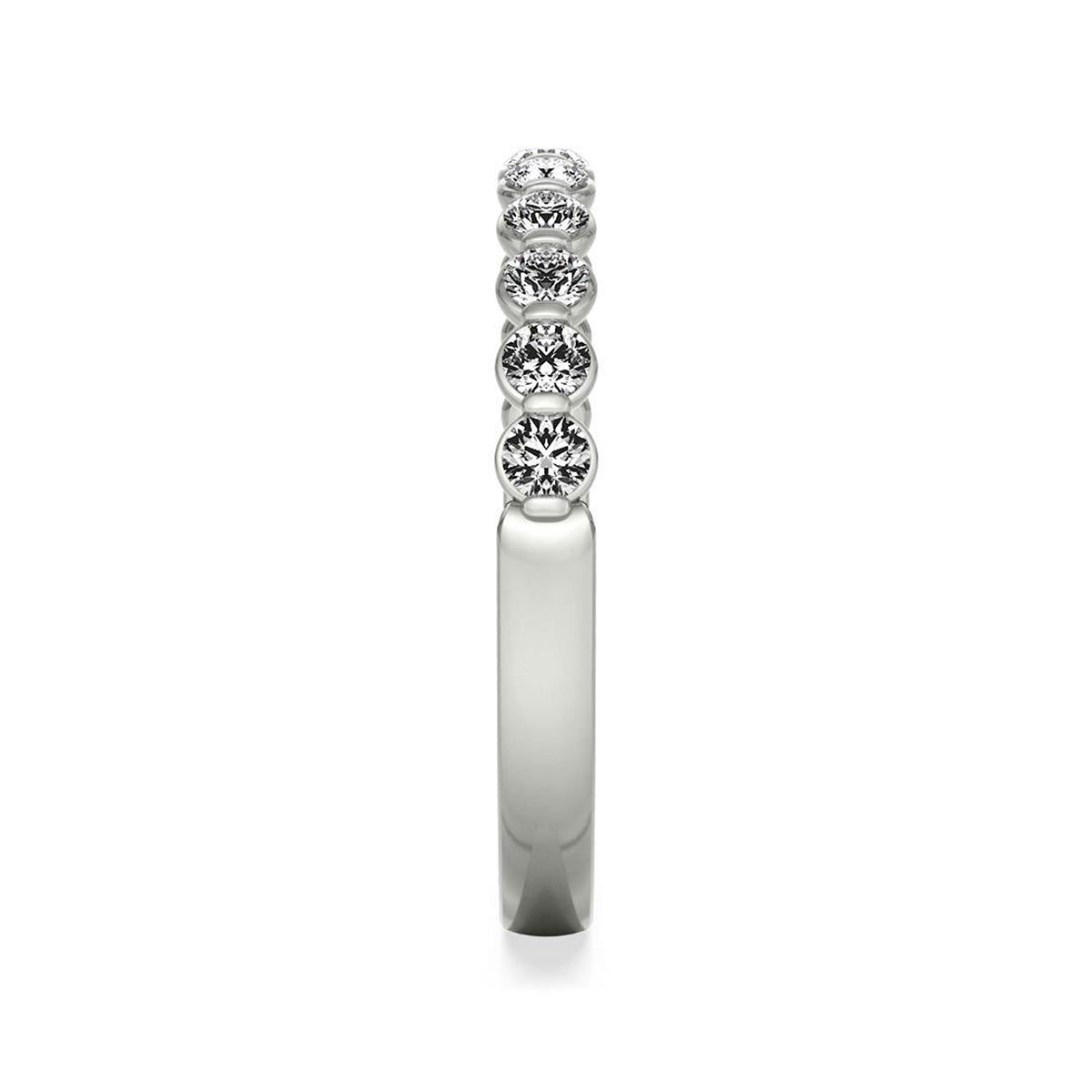 My Caroline 1/2 ct. tw. Diamond 11-Stone Anniversary Band in 14K White Gold side profile
