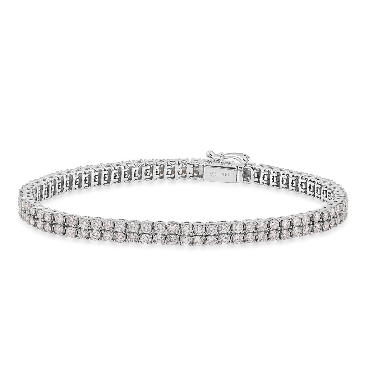 5 ct. tw. Diamond Double Row Tennis Bracelet in 14K White Gold