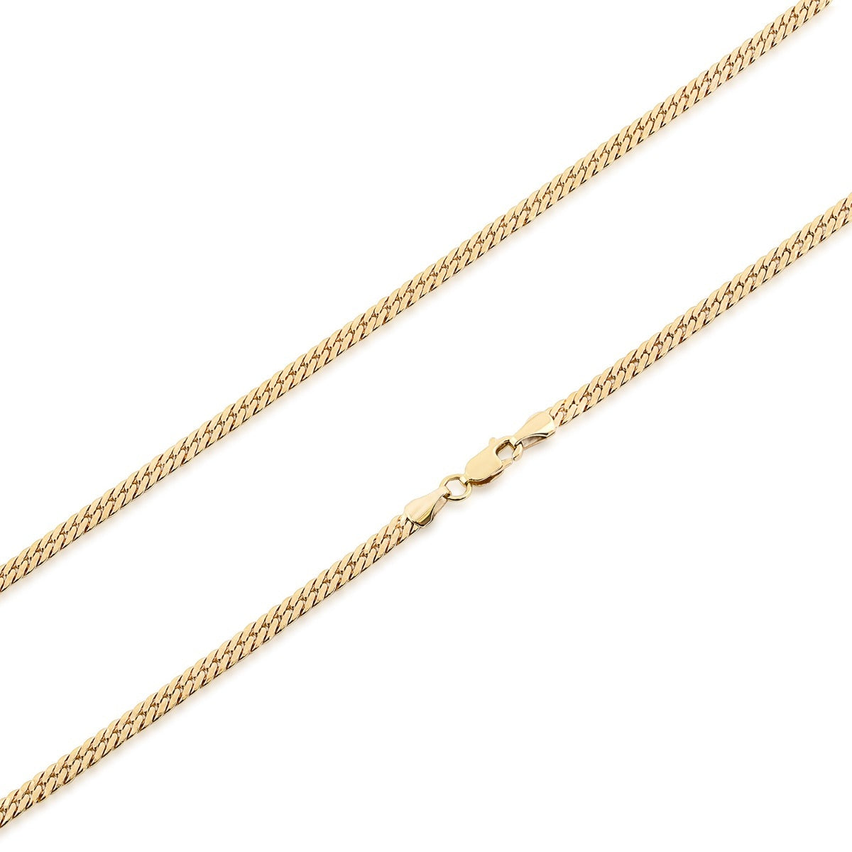 4.75mm 20-inch 14K Yellow Gold Filled Bombay Curb Chain front view
