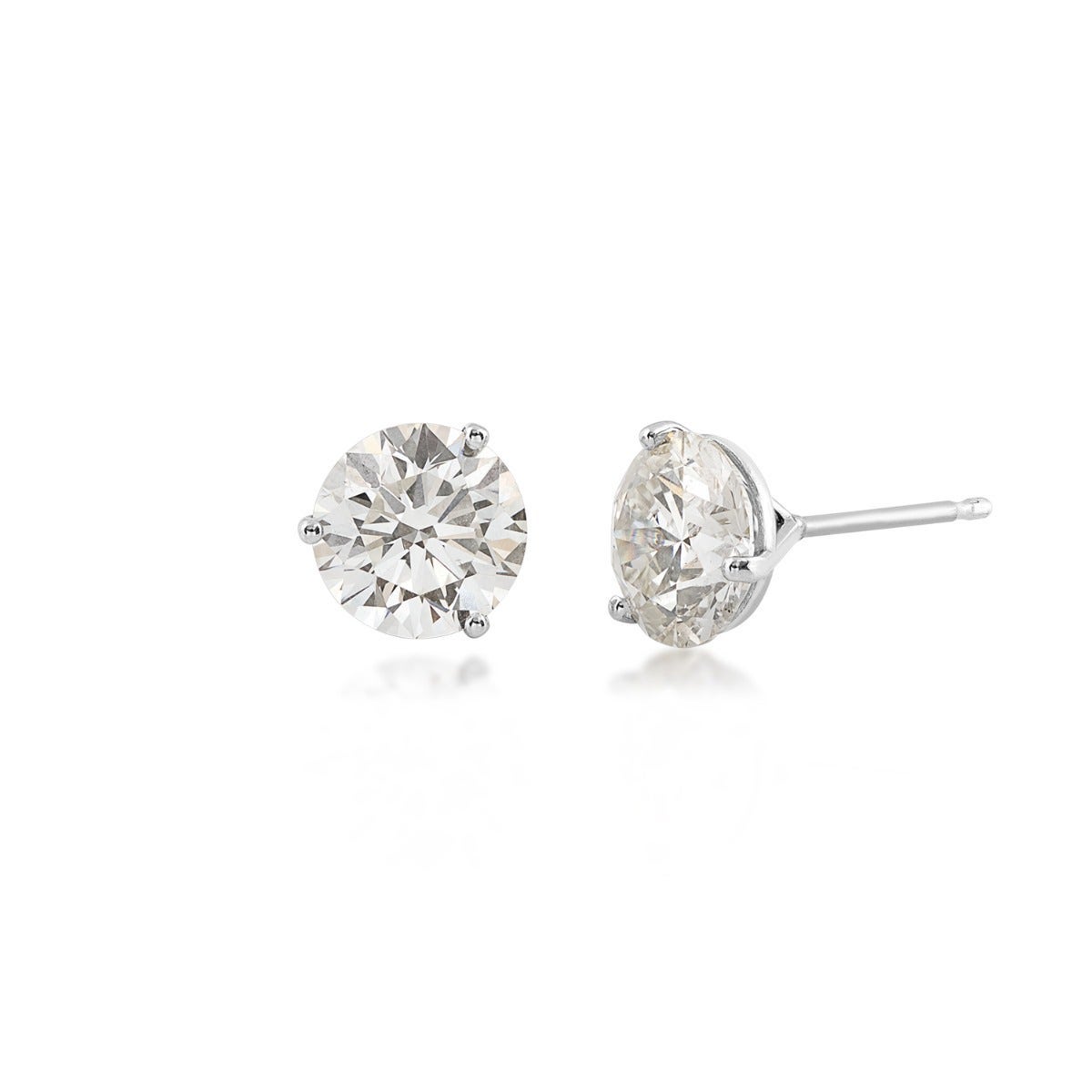 Adamante 5 ct. tw. Lab-Grown Round Brilliant Diamond Solitaire Martini Set Earrings in 14K White Gold (2)