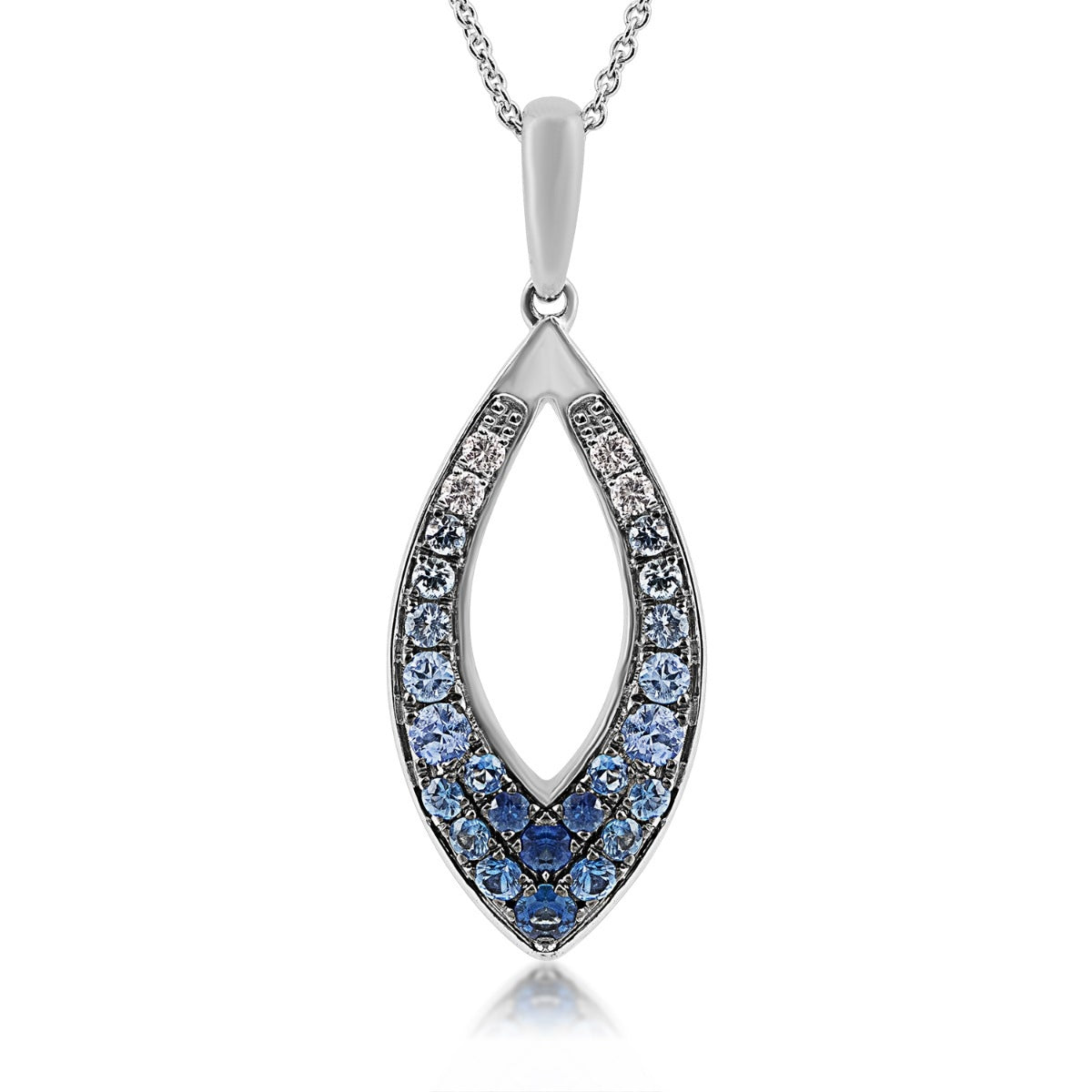 Le Vian Denim Ombre Blue & White Sapphire Pendant in 14K Vanilla Gold