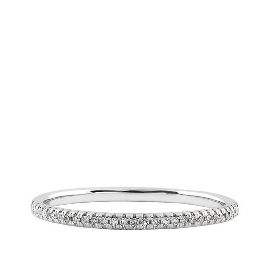 Perfect Match Diamond Stackable Anniversary Ring in 10K White Gold close-up detail