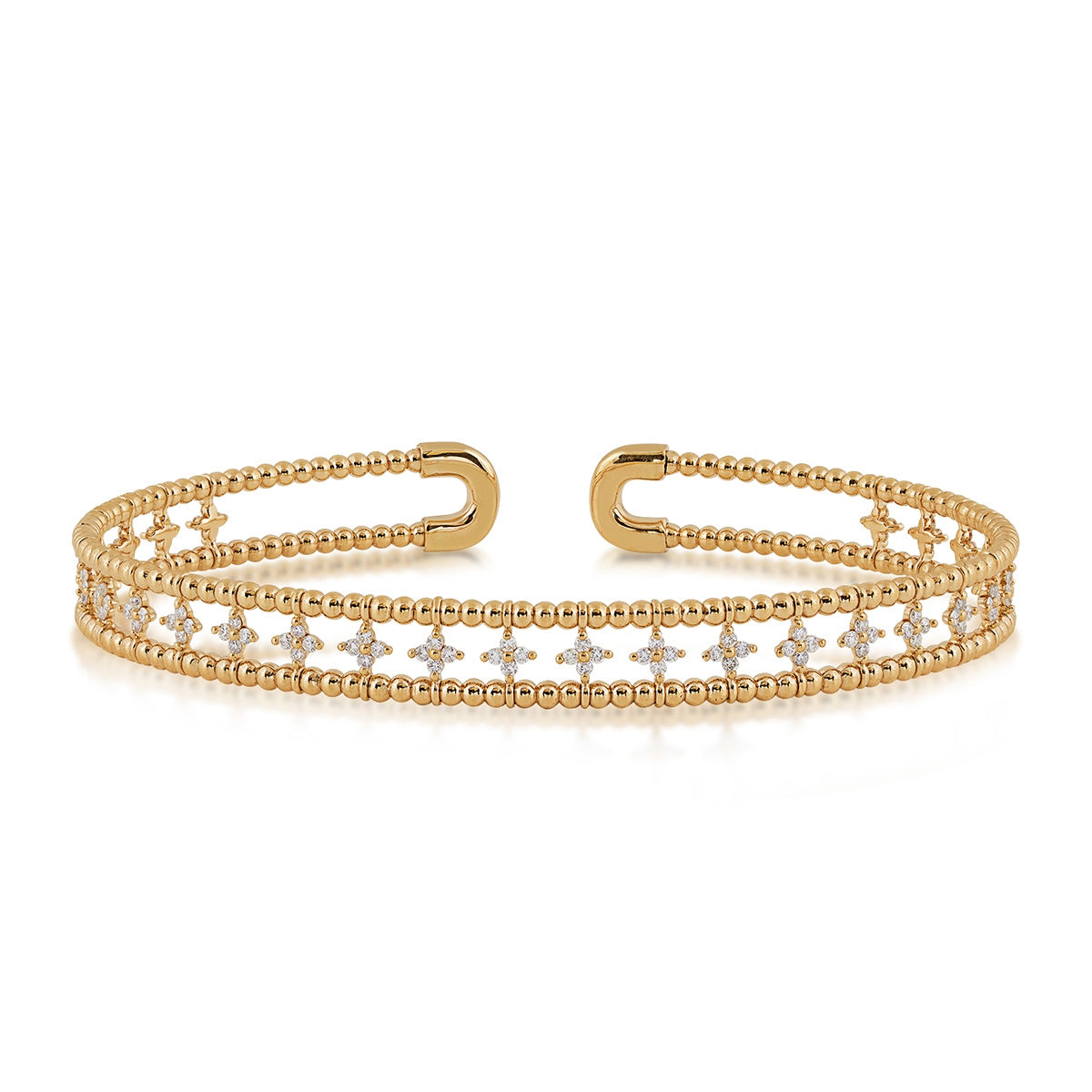 5/8 ct. tw. Diamond Open Cuff Bracelet in 14K Yellow Gold