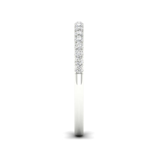 Adamante 1/5 ct. tw. Lab-Grown Diamond Wedding Band in 14K White Gold side profile