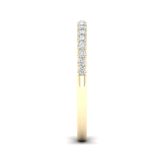 Adamante 1/5 ct. tw. Lab-Grown Diamond Wedding Band in 14K Yellow Gold side profile
