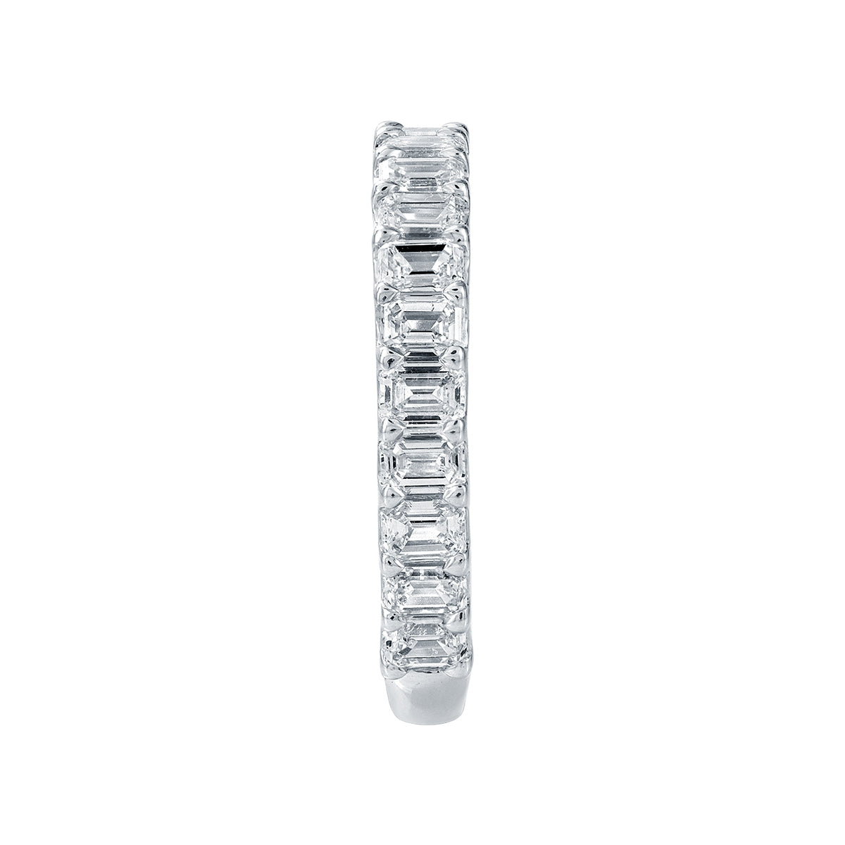 1-9/10 ct. tw. Emerald Cut Diamond Anniversary Band in 14K White Gold side profile