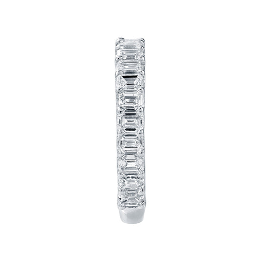 1-9/10 ct. tw. Emerald Cut Diamond Anniversary Band in 14K White Gold side profile