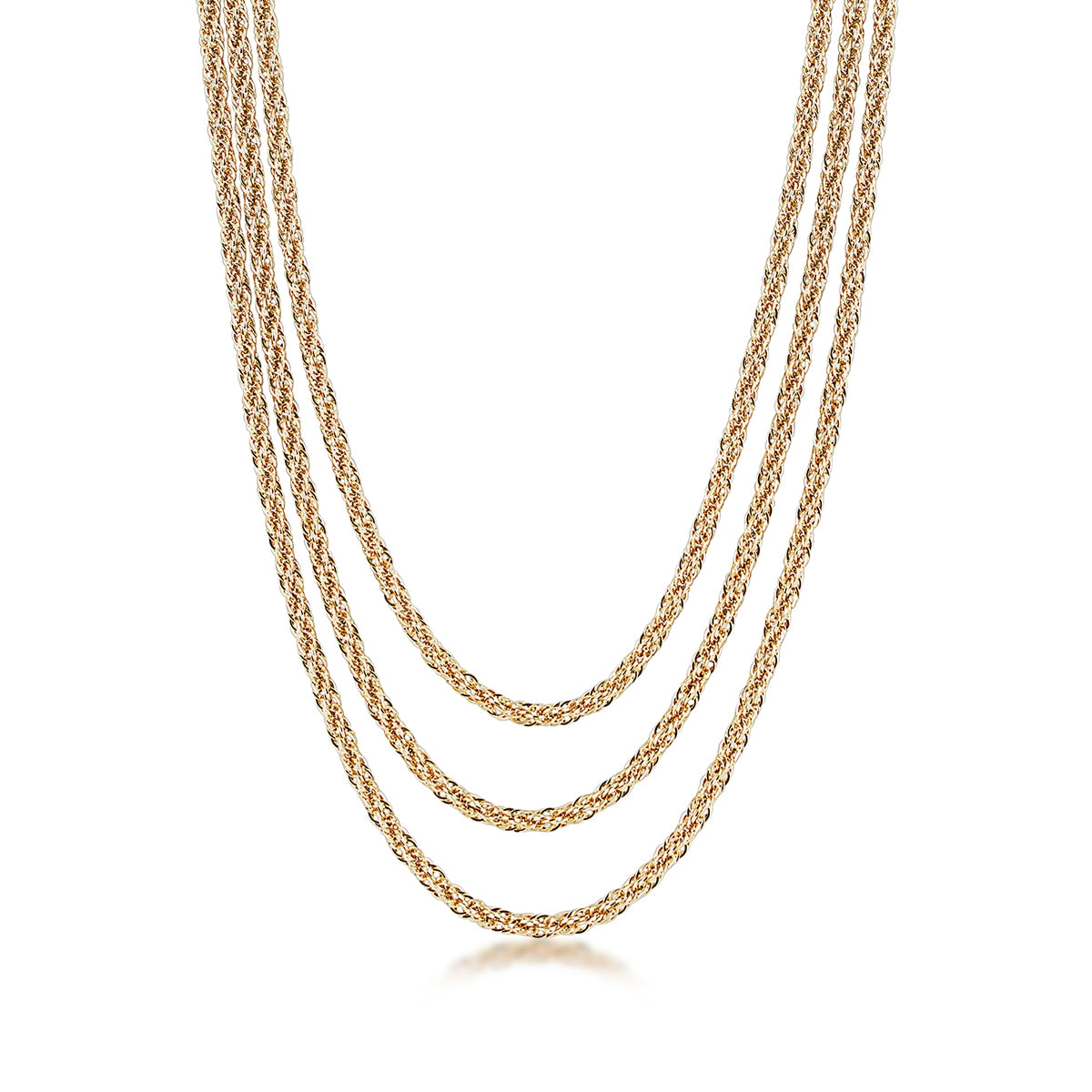 Layered Infinity Chain Necklace in 10K Yellow Gold