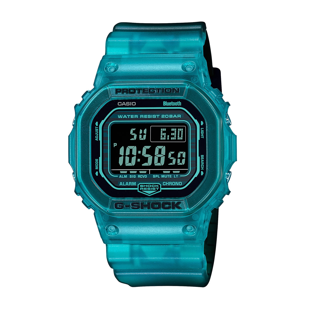 G-Shock Men's Virtual World Digital Blue Resin Watch with Black Dial