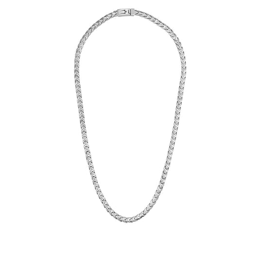 Bulova Men's 6mm 22-inch Link Necklace in Stainless Steel front view