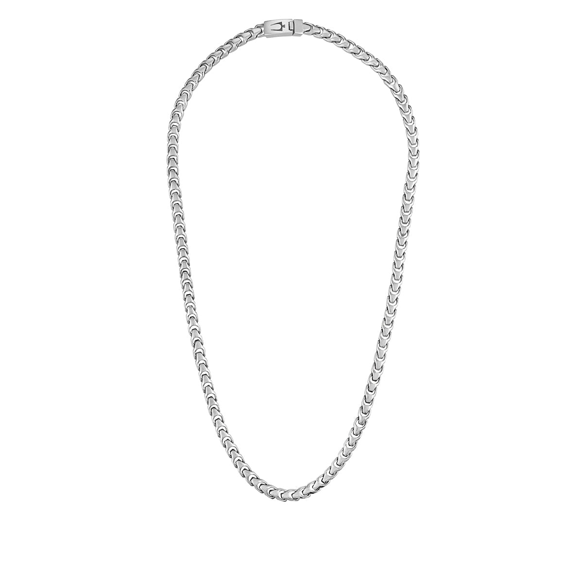 Bulova Men's 6mm 22-inch Link Necklace in Stainless Steel front view