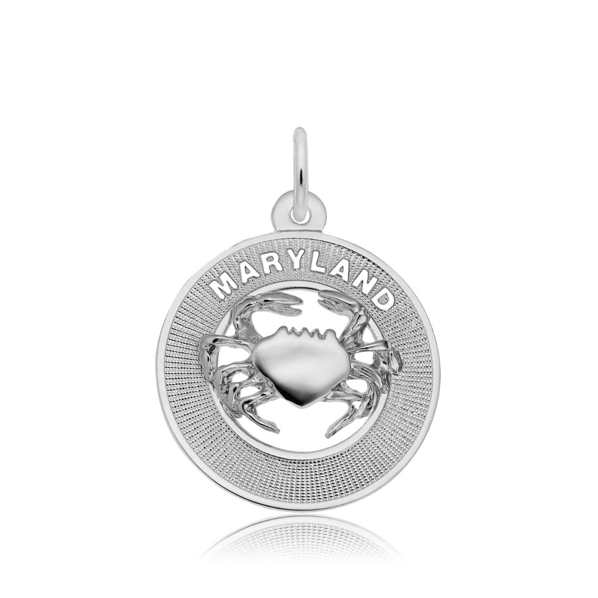 Maryland Crab Charm in Sterling Silver