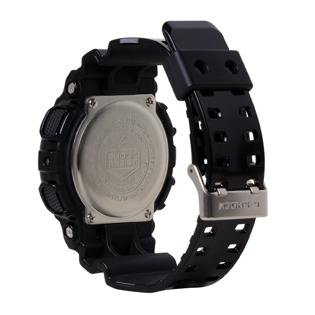 G-Shock Men's 3-Eye GR Gamer Analog & Digital Black Resin Watch with Rainbow Dial & Black Resin Strap front view
