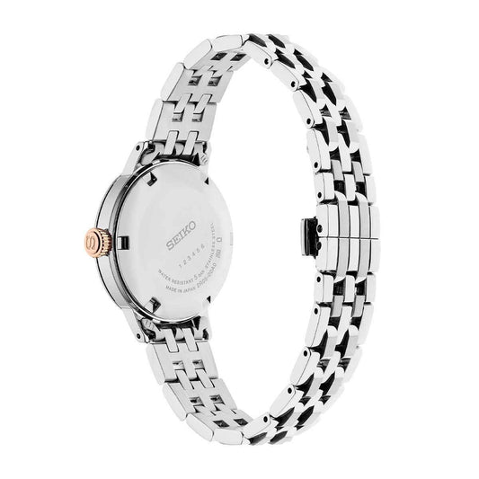 Seiko Ladies' Presage Cocktail Time Automatic Stainless Steel Watch with White Dial