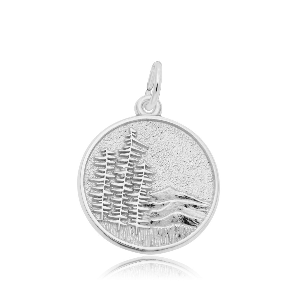 Mountain Scene Charm in Sterling Silver