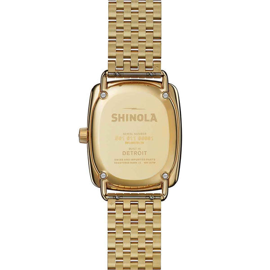 Shinola Ladies' Birdy Quartz Gold-Tone Stainless Steel Watch with White Dial