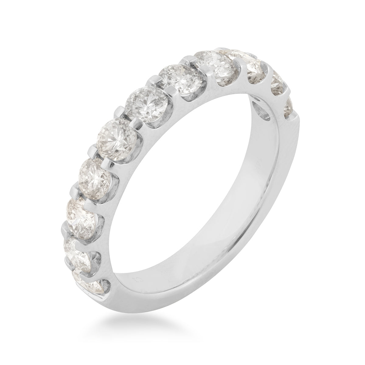 1-1/2 ct. tw. 11-Stone Diamond Anniversary Band in 14K White Gold front view