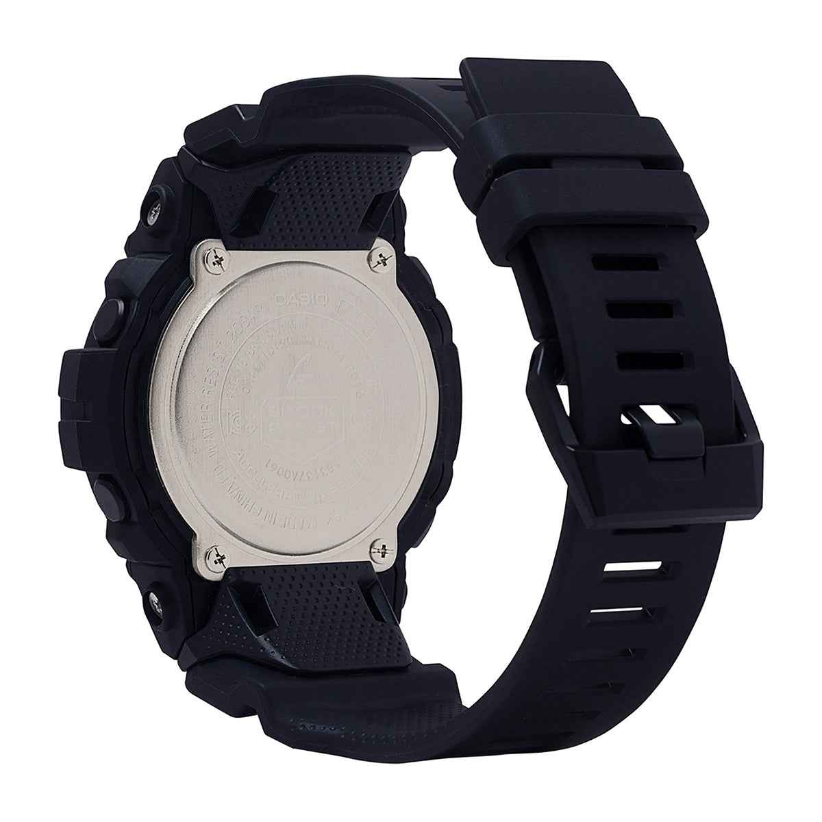 G-Shock Men's Move Digital Black Stainless Steel Watch with Black Dial & Resin Strap front view