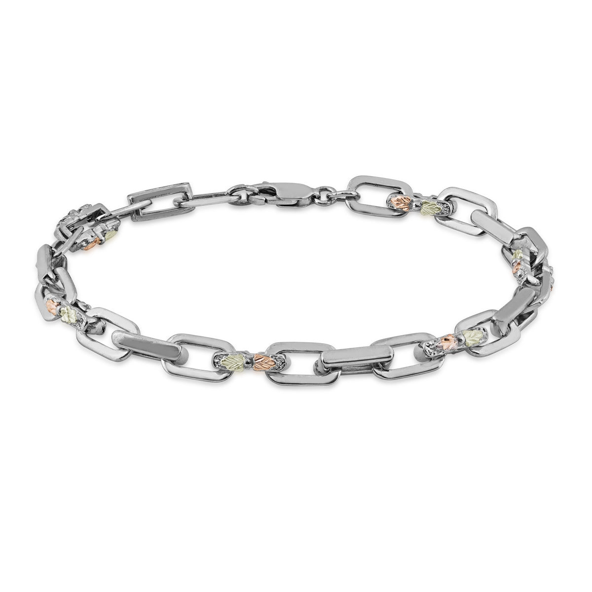 Black Hills Gold 5.5mm 7.5-inch Link Bracelet in Sterling Silver