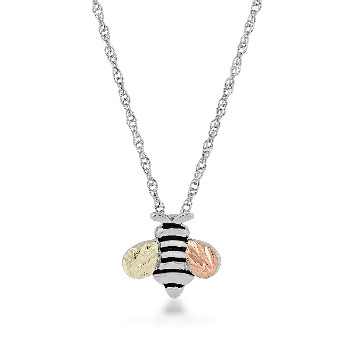 Black Hills Gold Bee Pendant in Sterling Silver