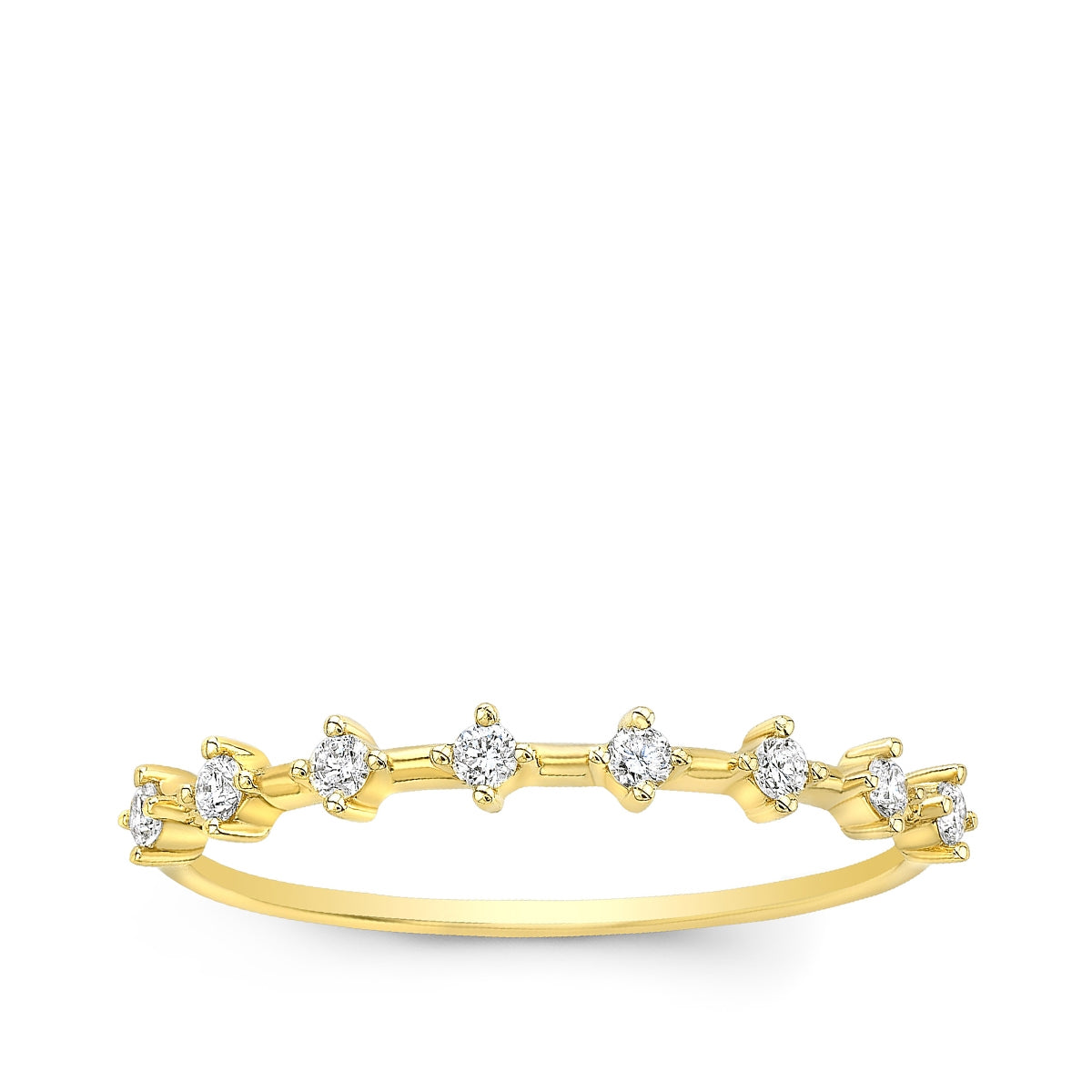 JustDesi 1/8 ct. tw. Diamond Stackable Ring in 14K Yellow Gold