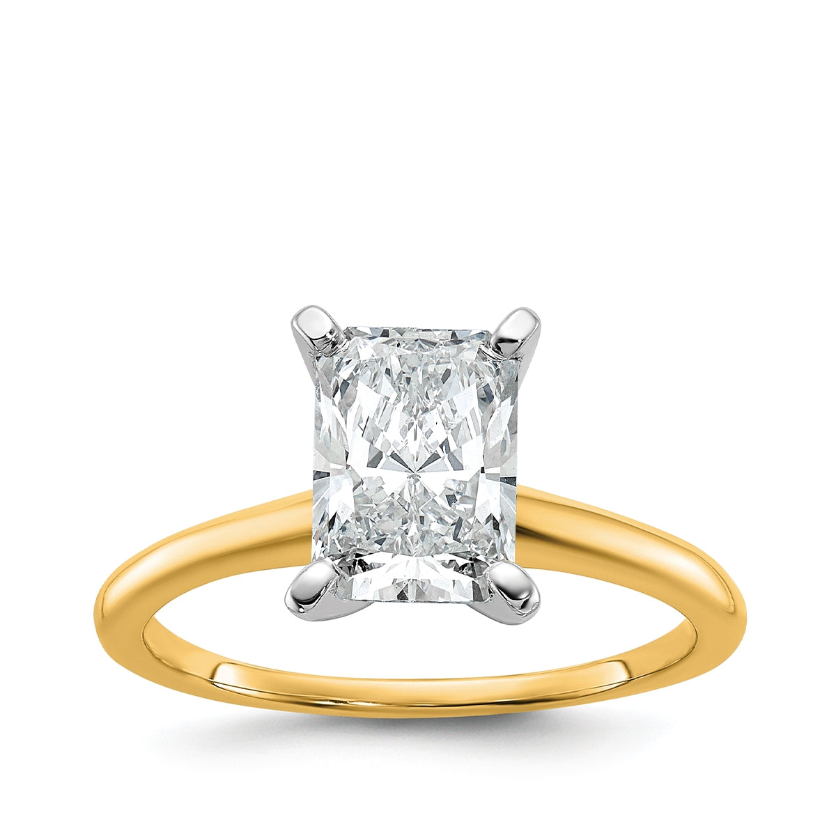 Adamante 1-3/4 ct. tw. Lab-Grown Radiant Cut Diamond Solitaire Engagement Ring in 14K Yellow & White Gold