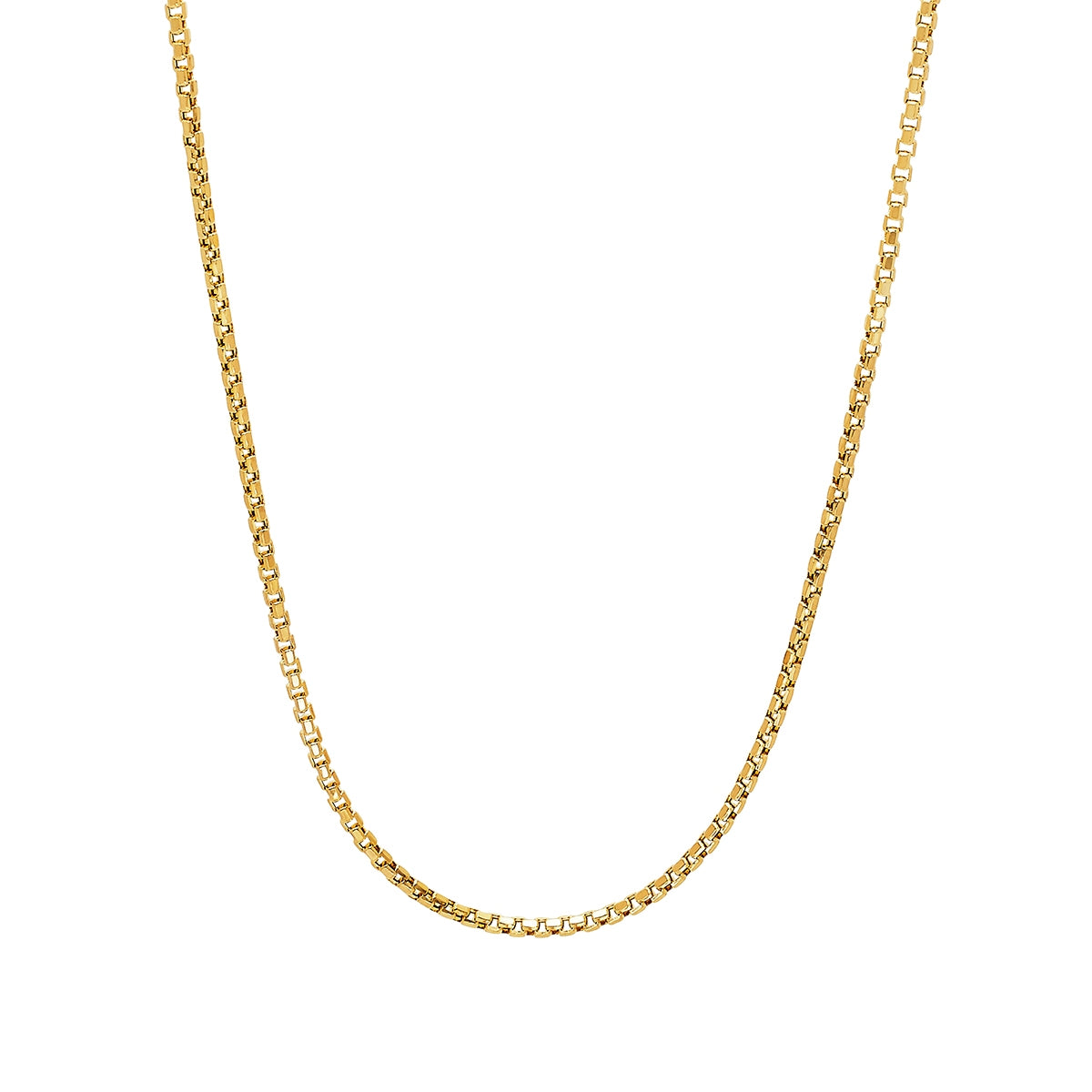 2.5mm 24-inch Box Chain in 14K Yellow Gold