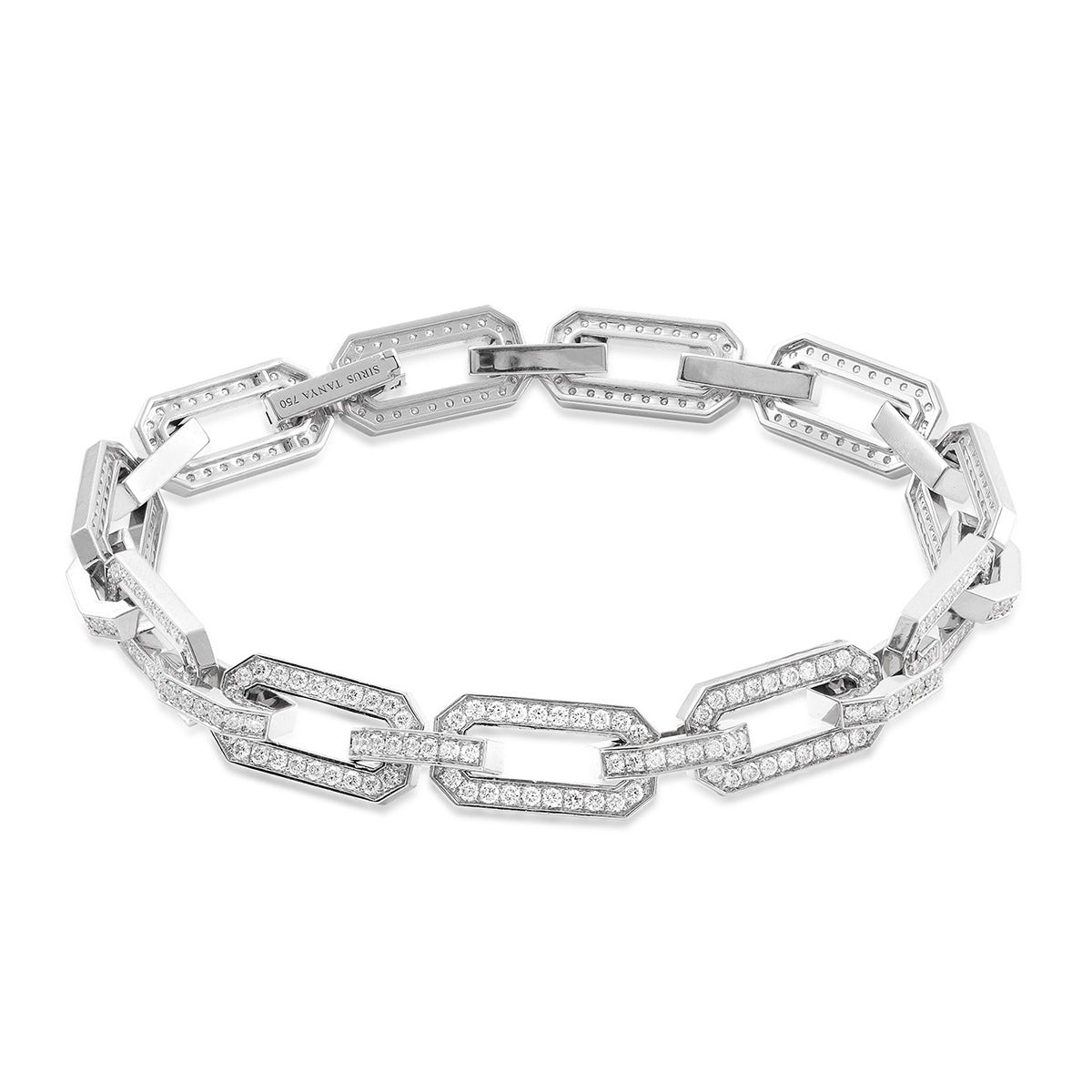 Sirus Tanya 3-1/3 ct. tw. Diamond 7-inch Link Bracelet in 18K White Gold