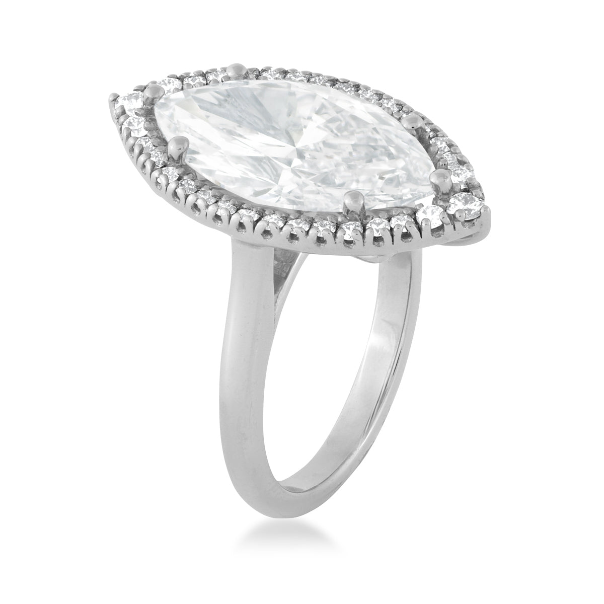 Adamante 5-5/8 ct. tw. Lab-Grown Marquise Diamond Halo Engagement Ring in 14K Yellow Gold front view (3)