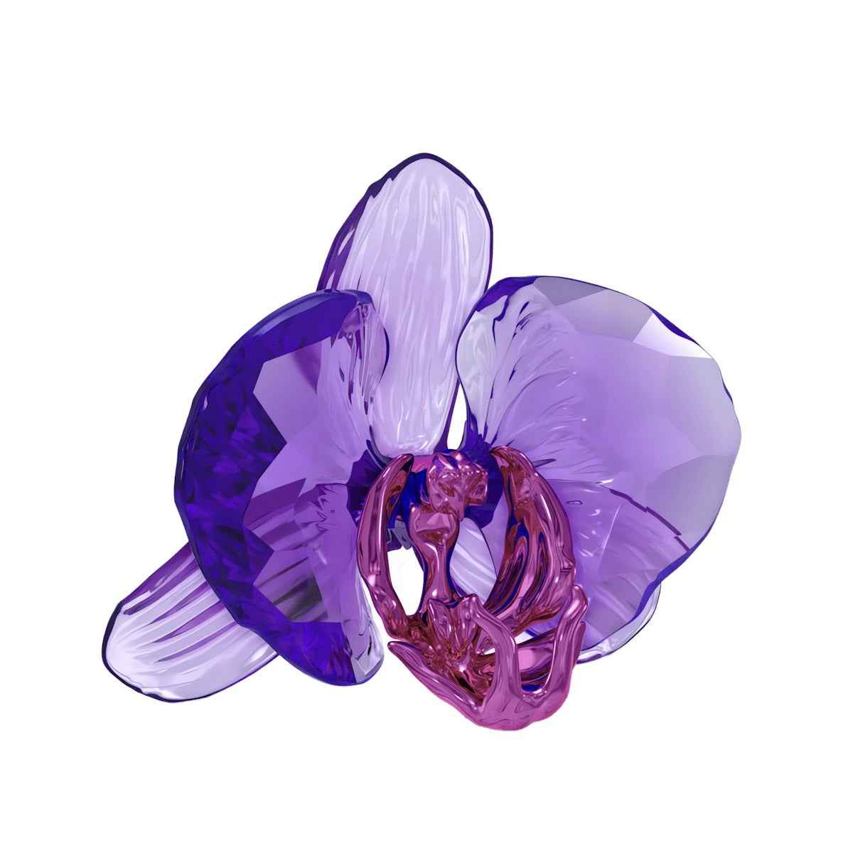 Swarovski Idyllia SCS Orchid Petal Figurine side profile