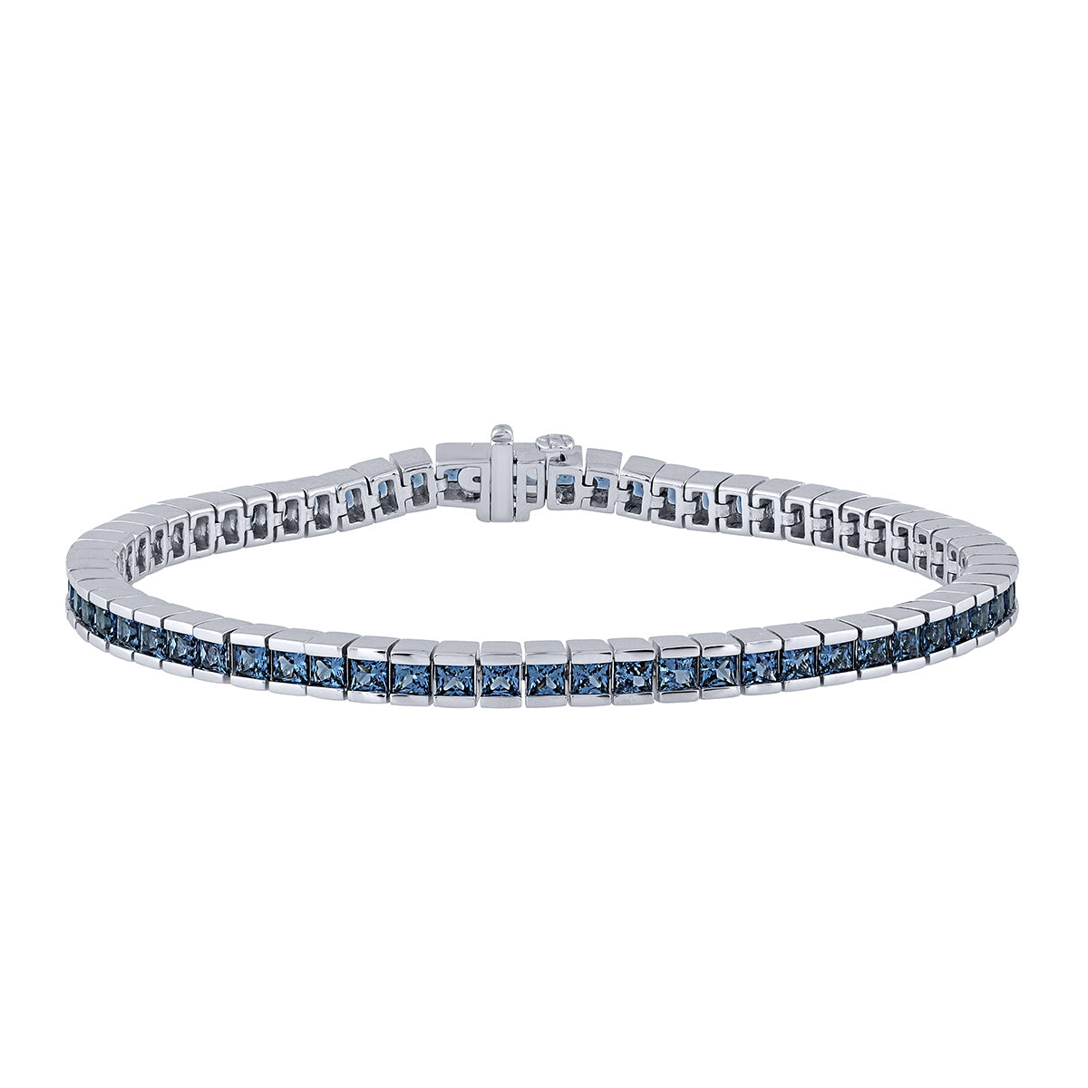 Yogo Sapphire 7-inch Bracelet in 14K White Gold
