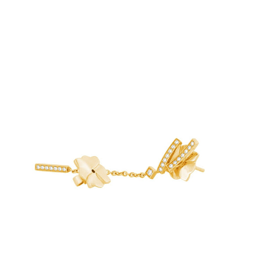 Sirus Tanya 1/4 ct. tw. Diamond Dangle Bar Earrings in 18K Yellow Gold front view