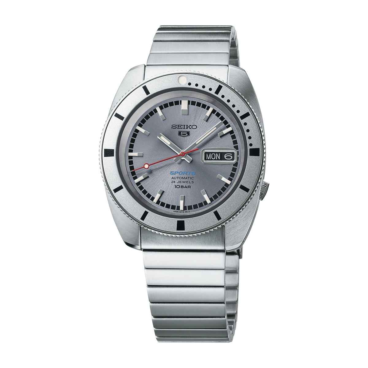 Seiko Men's 5 Sports Automatic Stainless Steel Watch with Silver Dial (2)
