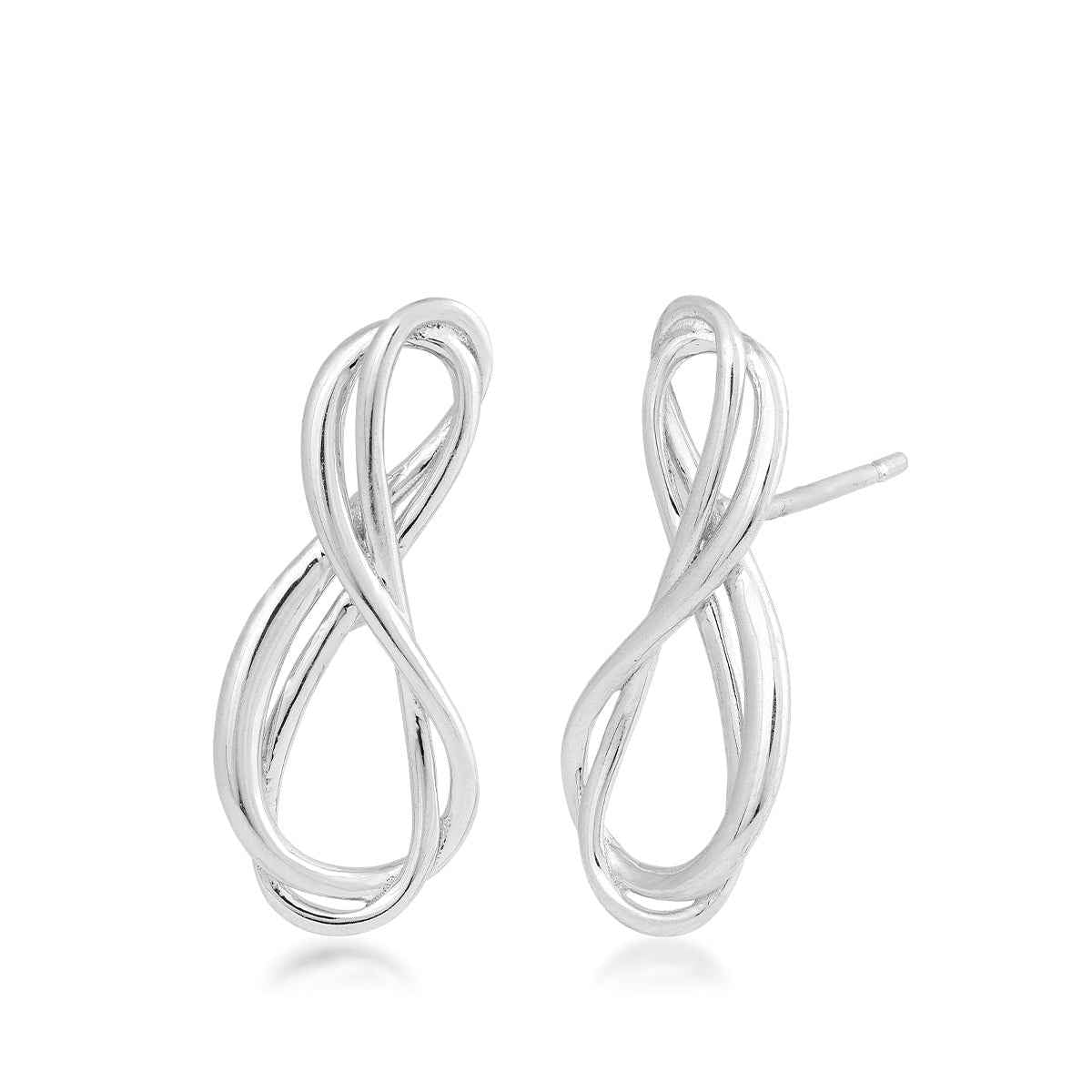 Kit Heath Double Infinity Drop Earrings in Sterling Silver
