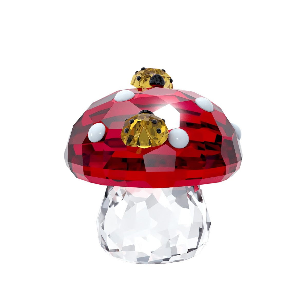Swarovski Idyllia Mushroom & Ladybugs Figurine side profile